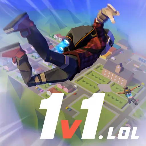 1v1 LOL game icon showing a colorful shooter character