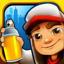 Subway Surfers game icon featuring Jake the graffiti artist.